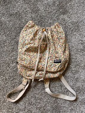 Roxy Yellow Floral Drawstring Backpack